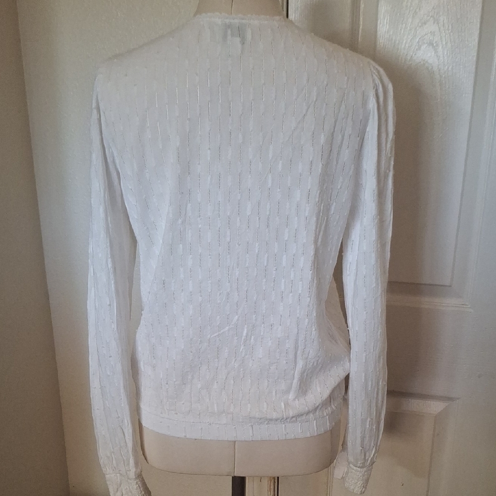 Evereve Beautiful White Women's Top Sz M - Picture 4 of 12